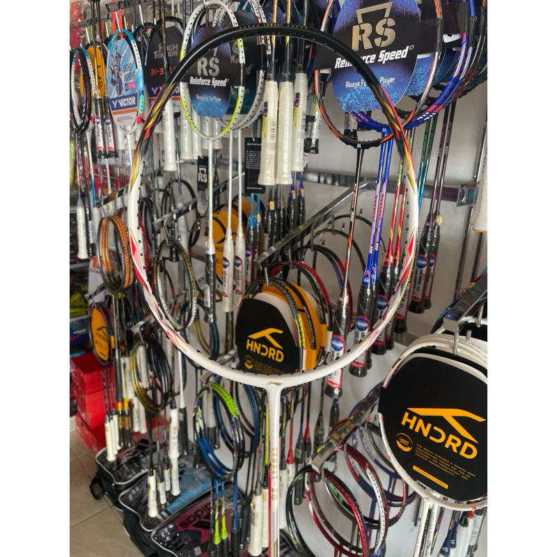 Raket Badminton Li-Ning Combat Z8 84gr White Black Orange Red Original
