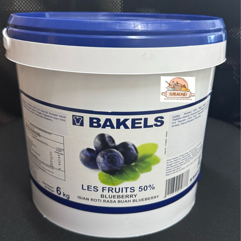 

Bakels Les Fruit Blueberry 250gr selai jam buah bluberi blue berry filling topping