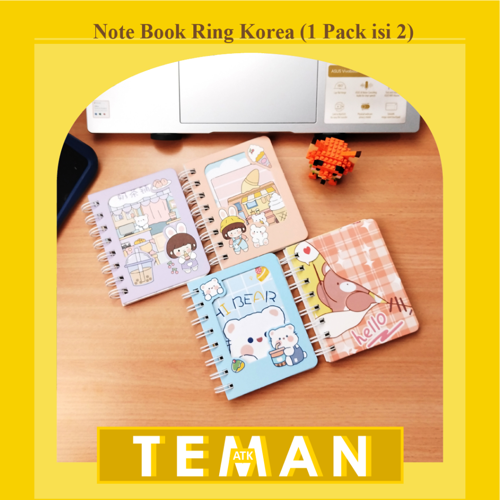 

Note Book Ring Korea / Note Book Ring Karakter lucu / Handbook Pocket Karakter (1 pack isi 2)