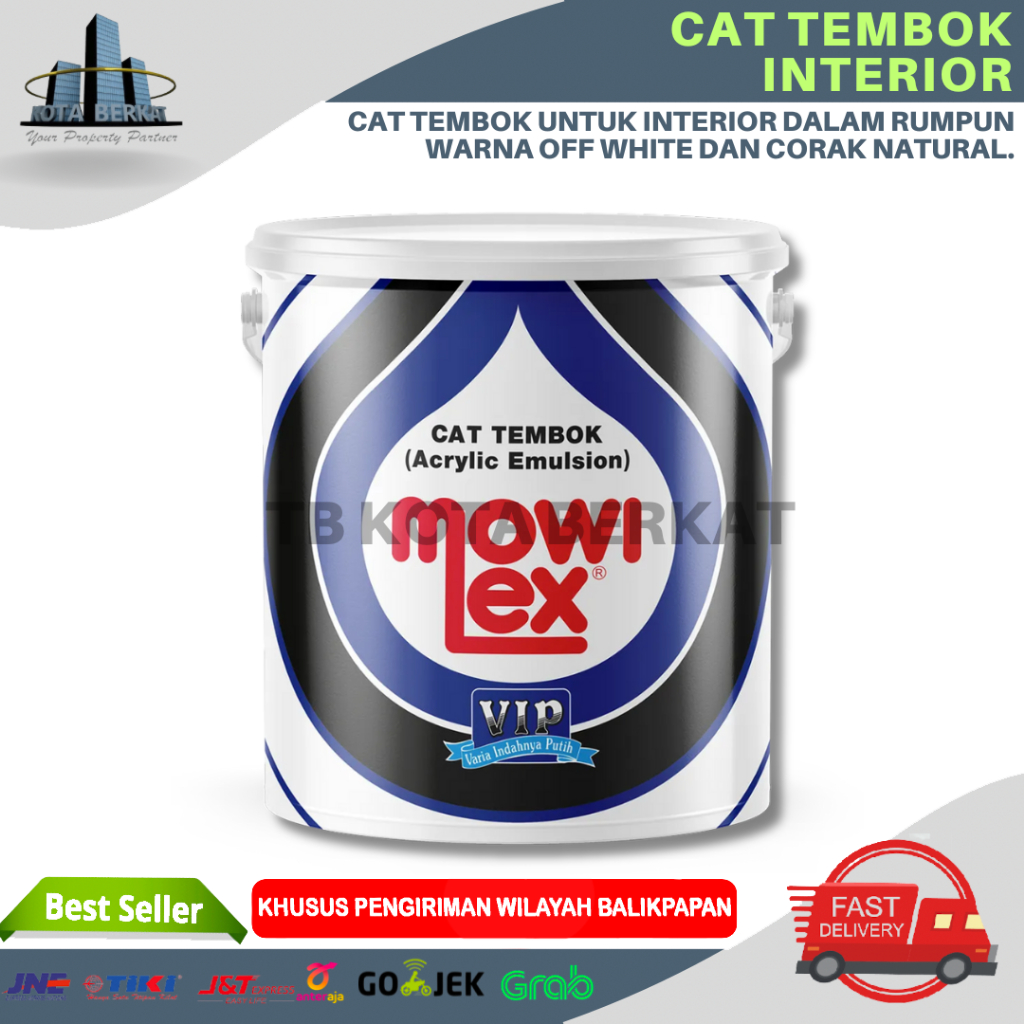 CAT MOWILEX/ CAT TEMBOK INTERIOR MOWILEX EMULSION VIP-1000 20L ( PAIL )