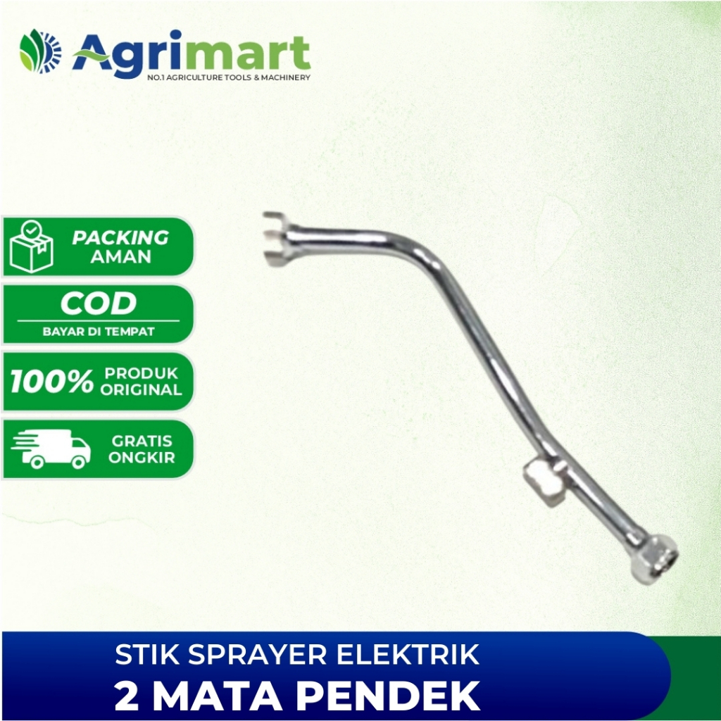 Stik Sprayer 2 Mata Nozzle Pendek Stainless Stick Sprayer Elektrik