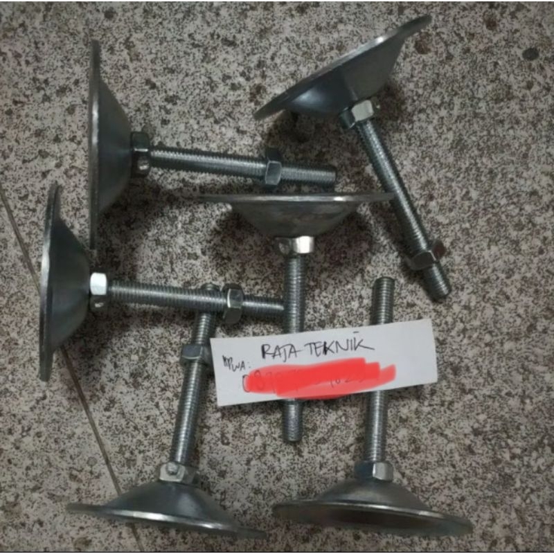 kaki meja m8 x 70mm galvanis/ kaki meja m8x70 /kaki meja m8 / foot adjuster m8 / adjuster foot m8 / 