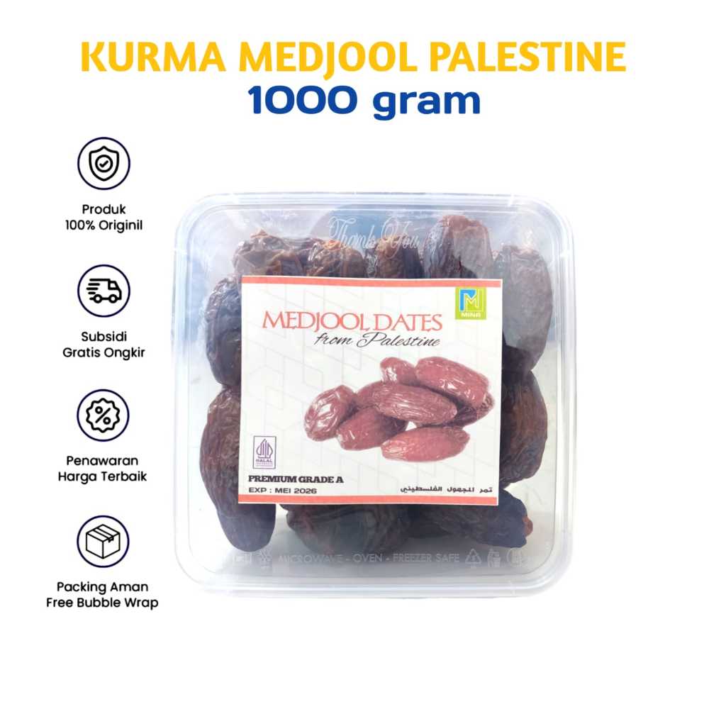 

Kurma Medjool Premium Grade A 1kg I Kemasan Mika