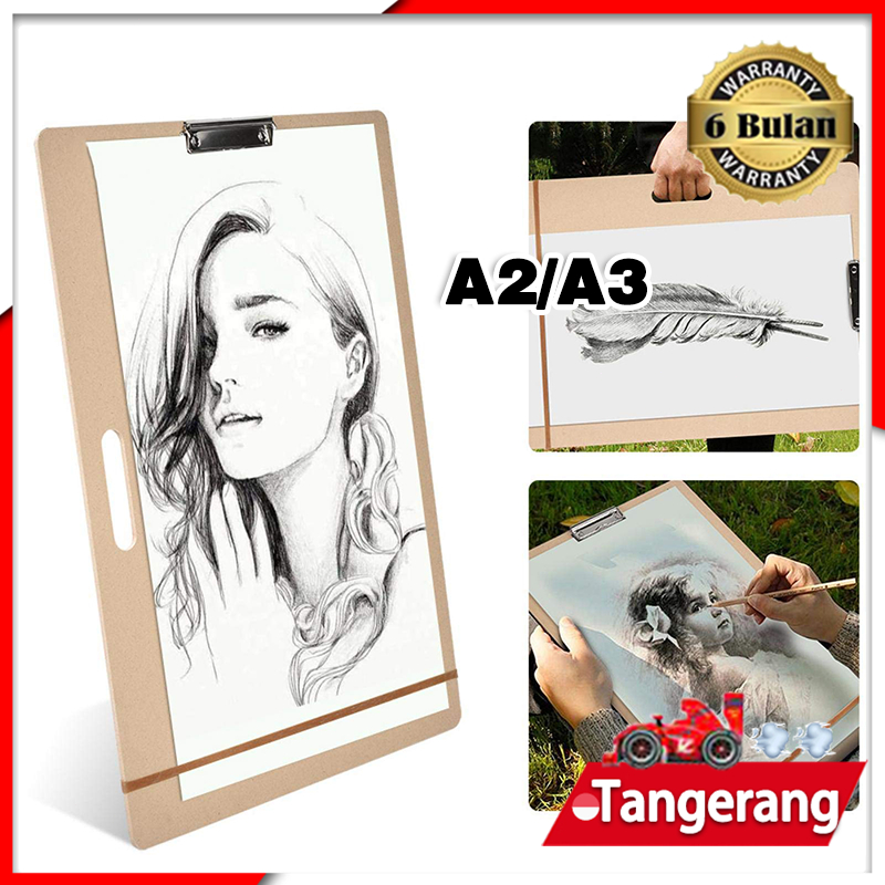 

Promo A2/A3 Sketch Board Wooden Painting Sketchboard Papan Gambar Kayu Art Supplies