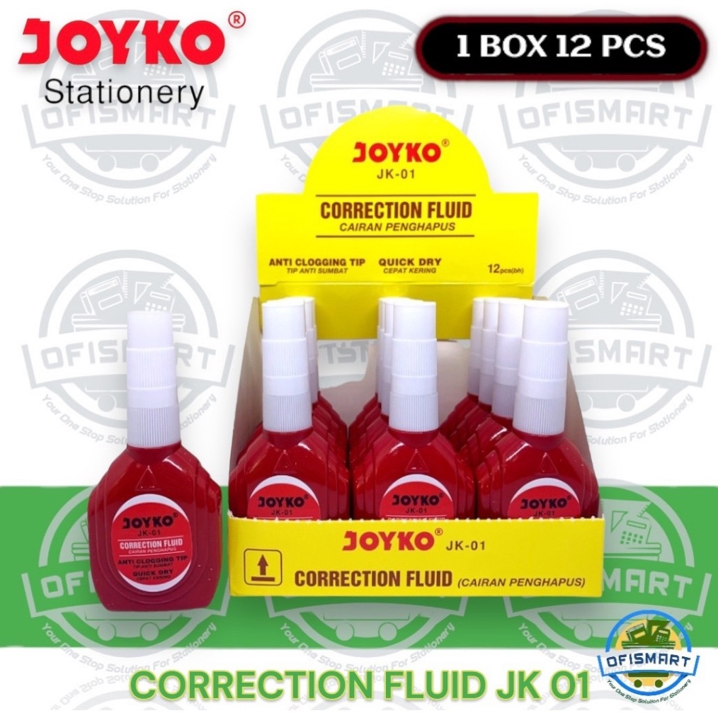 

KODE M32A Joyko Correction Fluid Tip Ex Cair JK 1 1Ktk12PCs