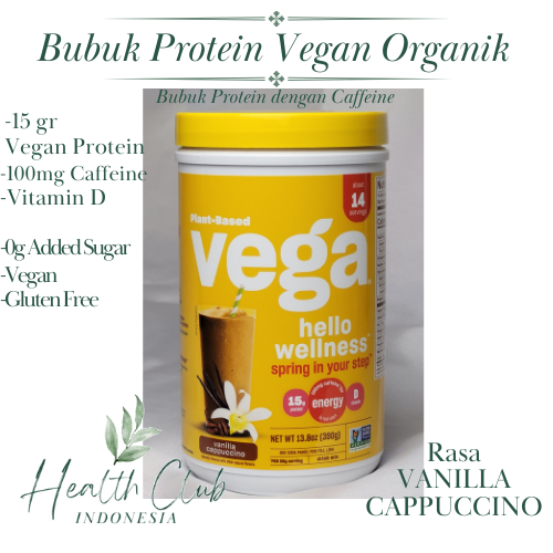 Vega Plant Based Protein Caffeine Vitamin D - Minuman Bubuk Protein Kafein dan Vitamin D