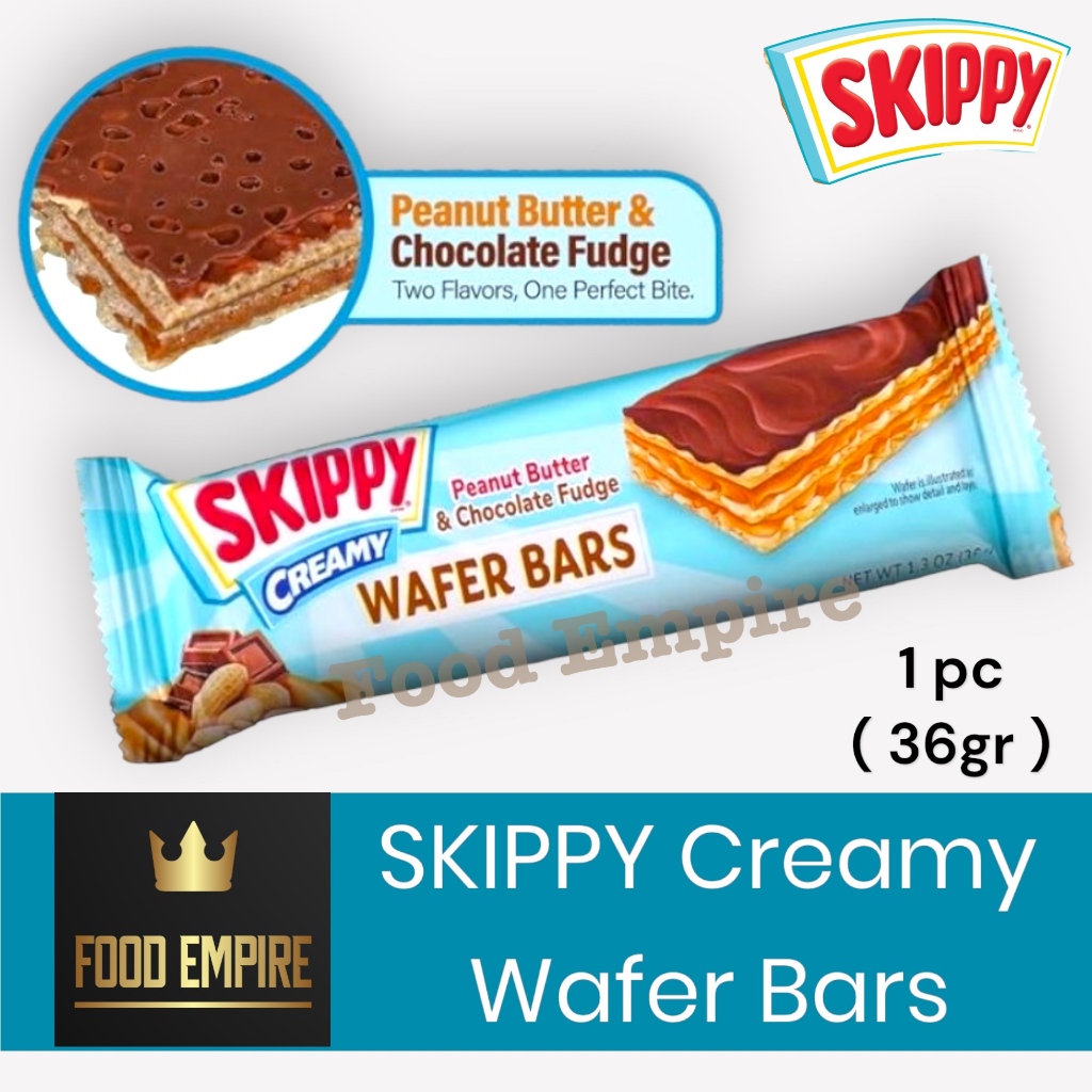 

SKIPPY Creamy Peanut Butter & Chocolate Fudge Wafer Bar 36 gram | Product of USA