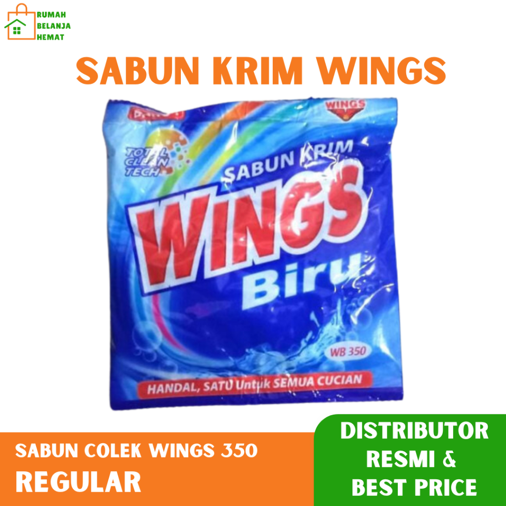 WINGS Sabun Cuci Sabun Colek Krim Sabun Cream Wings Biru Deterjen Multipurpose Kemasan Bungkus Sache