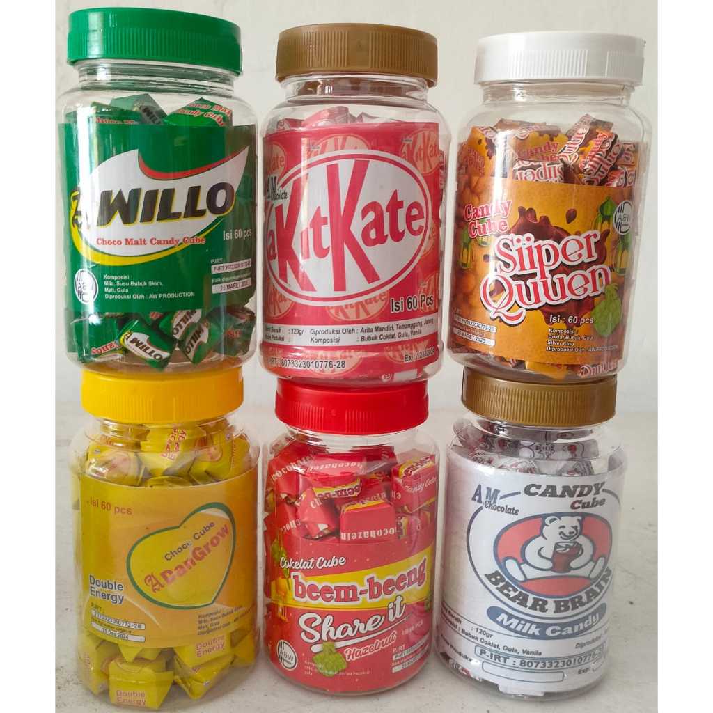 

Permen Cube Coklat isi 60 cube