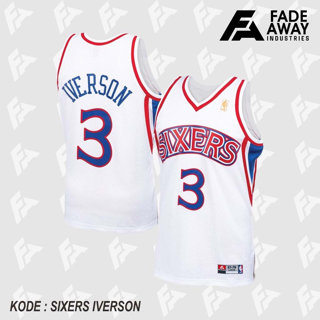 JERSEY BASKET NBA ALLEN IVERSON #3 SIXERS