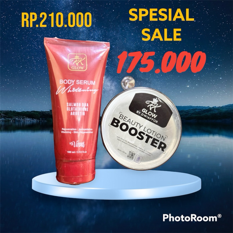 PAKET HEMAT RKGLOW BL BOOSTER + BODY SERUM DNA SALMON