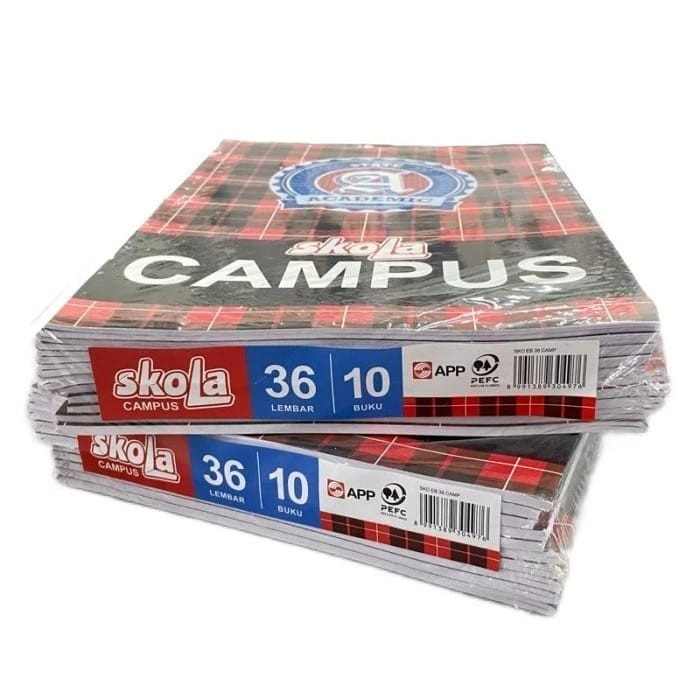 

Buku Tulis Skola Kampus Campus 36 lembar (1 pack isi 10 buku)