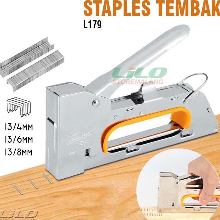

KODE O98F Alat Staples Tembak Gun Tacker Stapler Staple 134 136 138 mm L179