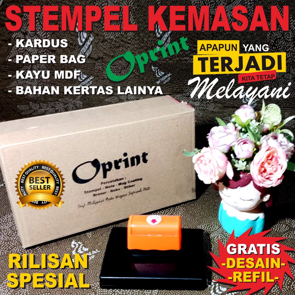 

KODE U88P STEMPEL Untuk Dus Box Craf Box Paper Bag Packaging DLL Untuk Media KERTAS