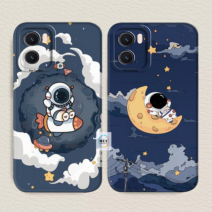 Case Hp Procamera Vivo Y15S / Y15A / Y01 / Y01A Motif Astronaut Nasa Case Murah Kekinian Kesing Sili