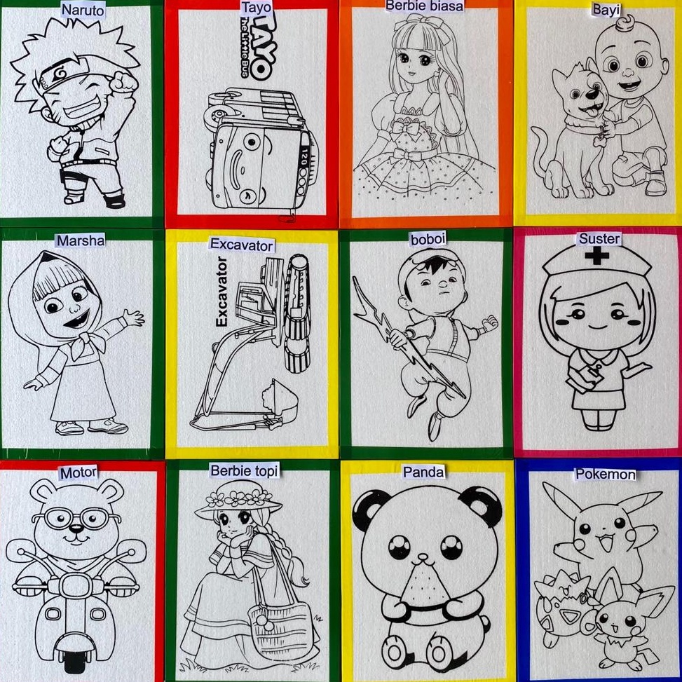 

KODE M13E paket 2 Sterofoam lukis anak ukuran 3x4 mewarnai sterofome gabus lukis lukis sterofome buku gamba perlengkapan menggambarsterofome lembar 3x4