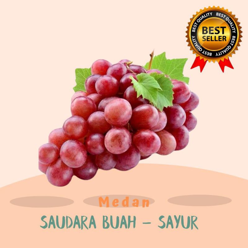 

BUAH ANGGUR IMPORT 500 GRAM [READY SETIAP HARI BERAPAPUN BANYAKNYA]