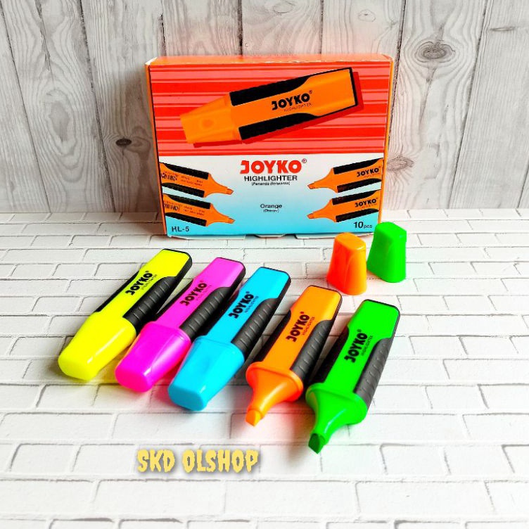 

KODE L42K Joyko Highlighter Stabilo Penanda Joyko Warna HL5 1 Box Isi 1 Pcs