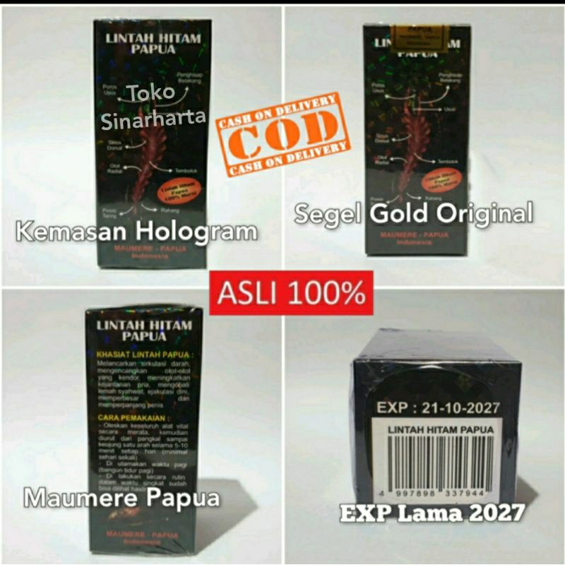 Minyak Lintah Hitam Papua 100% Original Asli Pembesar Alami Minyak Lintah Hitam Papua Asli