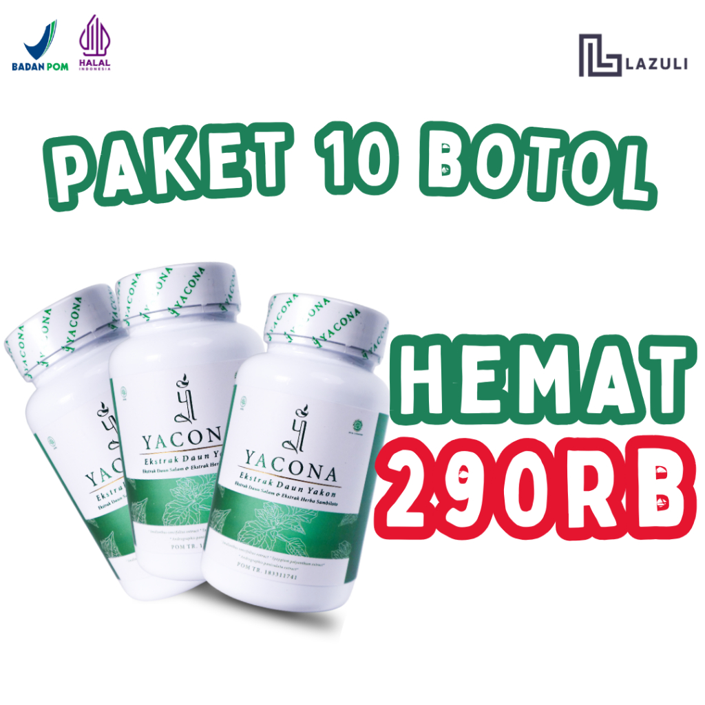 

Paket 10 Botol Yacona Original Turunkan Gula Darah Tinggi Secara Alami - Daun Yakon Tuntaskan Diabetes Dengan Aman