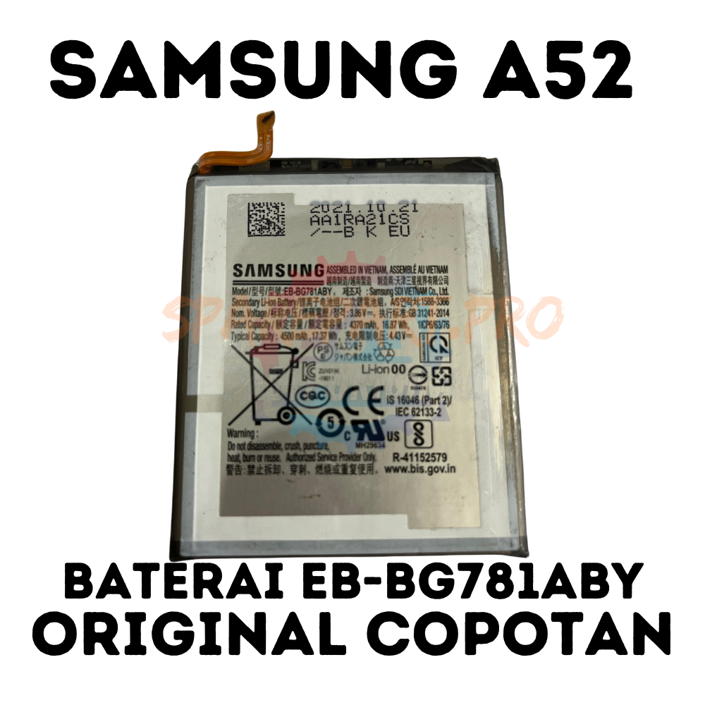 BATERAI SAMSUNG A52 ORIGINAL COPOTAN
