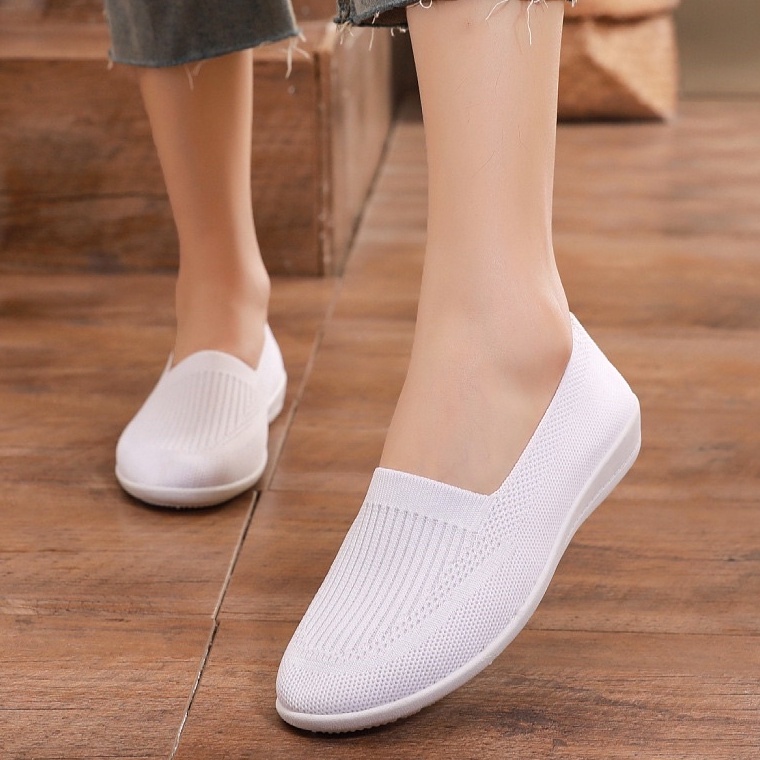 Hot Product RESTOCK FREE BOX Sepatu Slip On Wanita Rajut Sepatu Tanpa Tali Shoes Slip On Ultra LV175