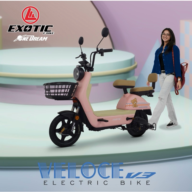 EXOTIC VELOCE V3 BONEKA NEW SEPEDA LISTRIK EXOTIC VELOCE V3