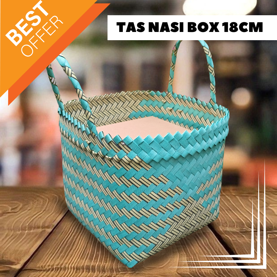 Tas Anyaman Plastik Box Persegi