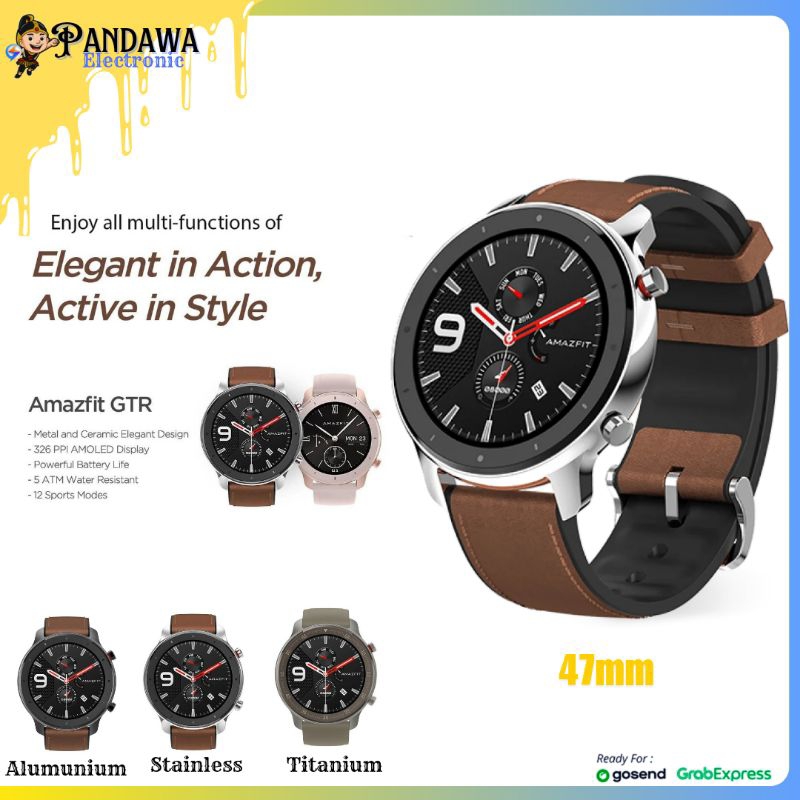 AMAZFIT GTR 47 Smartwatch GPS Sport Amoled Display Jam Tangan Pria Wanita