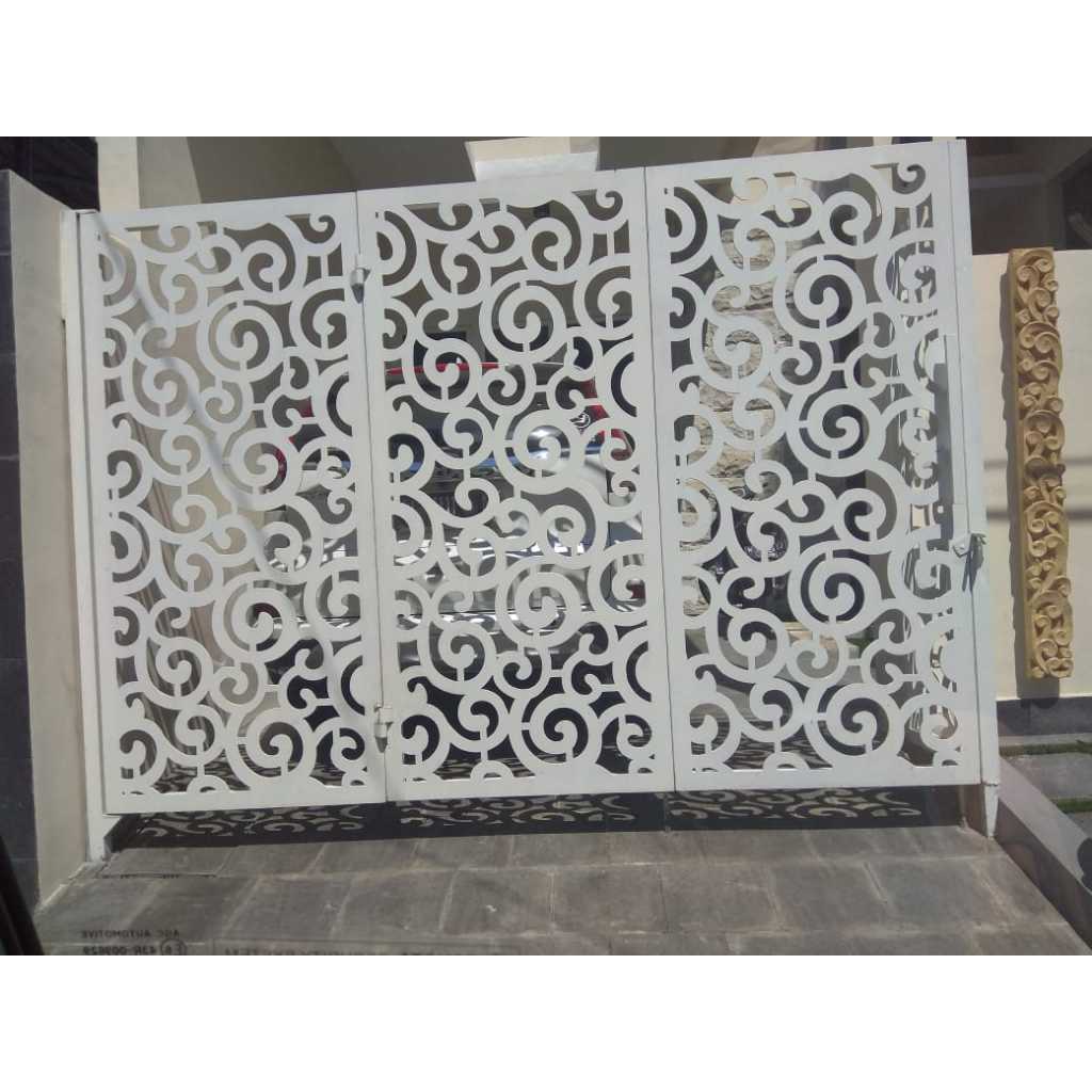 pagar minimalis plat cutting laser