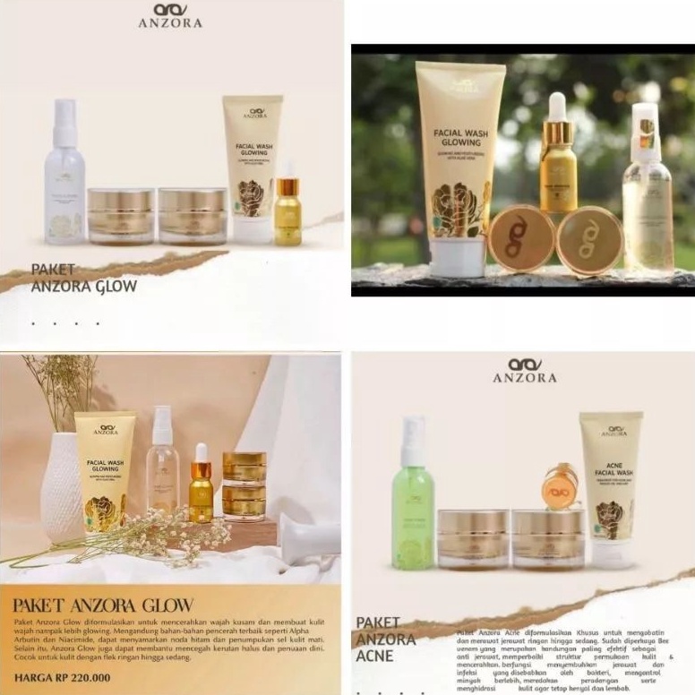 anzora Skincare  skincare anzora original  anzora paket glow  anzora paket acne  anzora paket acne d