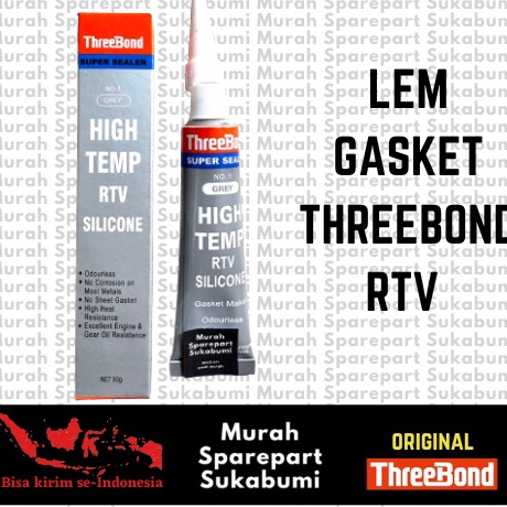 

Pasti Tertarik Lem Gasket Lem Paking ThreeBond tribon HITEMP RTV SILICONE Net 3gram