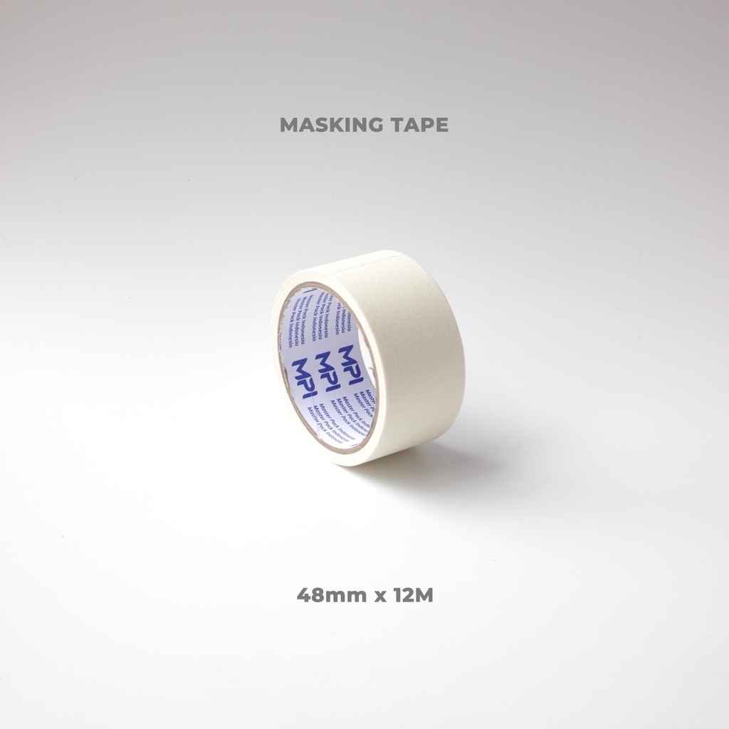 

[MSK 48mm x 12m] Masking Tape 48mm x 12 meter - Lakban Kertas 48mm x 12 M MPI 1INCH