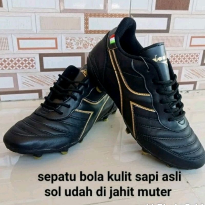 sepatu sepak bola sepatu kulit sepatu bola sol sudah dijahit keliling