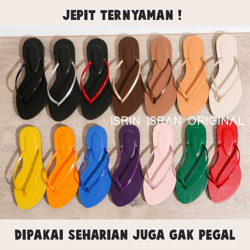 Harga Grosir ISRIN ISRAN ORIGINAL Sendal Jepit Wanita Sandal Teplek Terbaru Sendal Wanita Kekinian