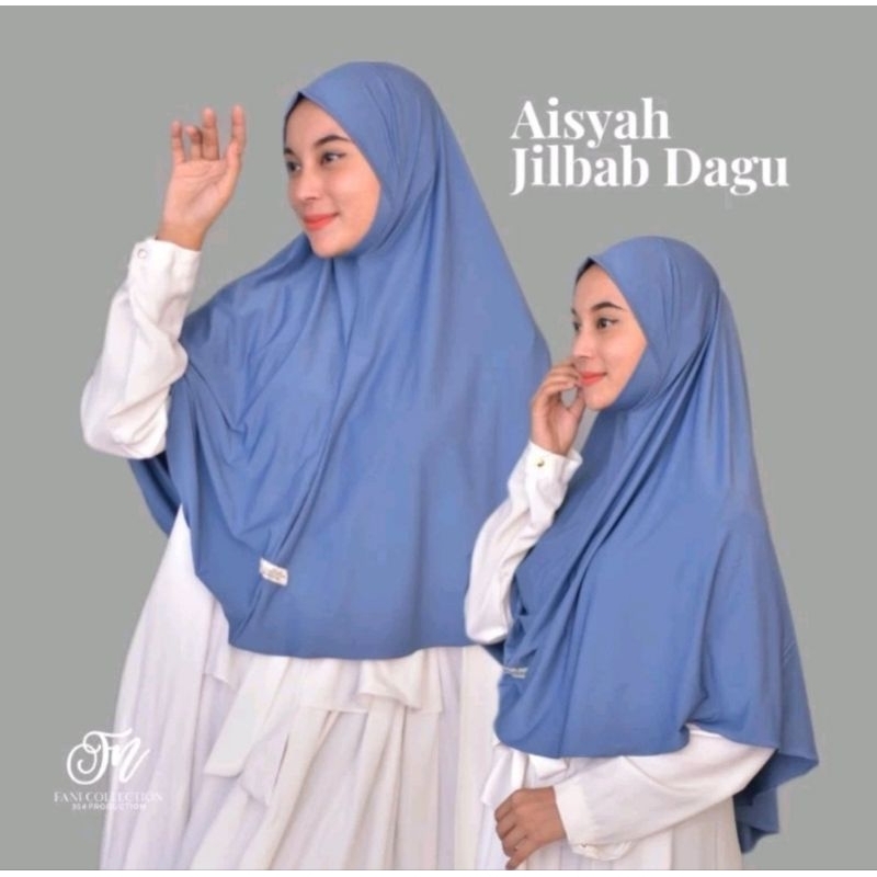 Aisyah bergo Dagu ukuran standar bahan jersey
