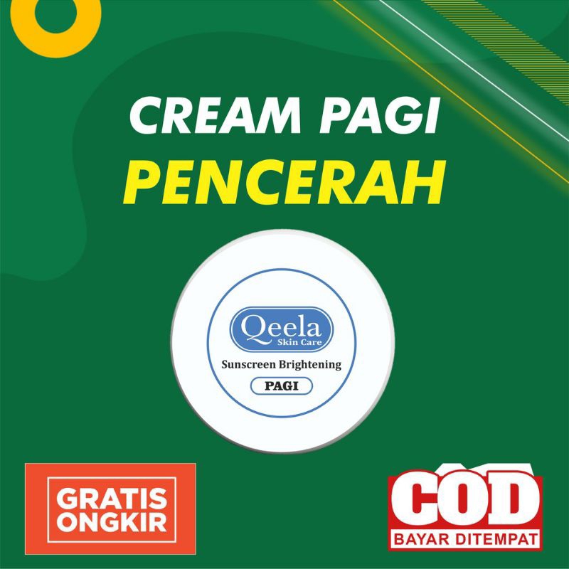 Qeela skincare crim pagi spf 50 bagus untuk flek hitam 10gram