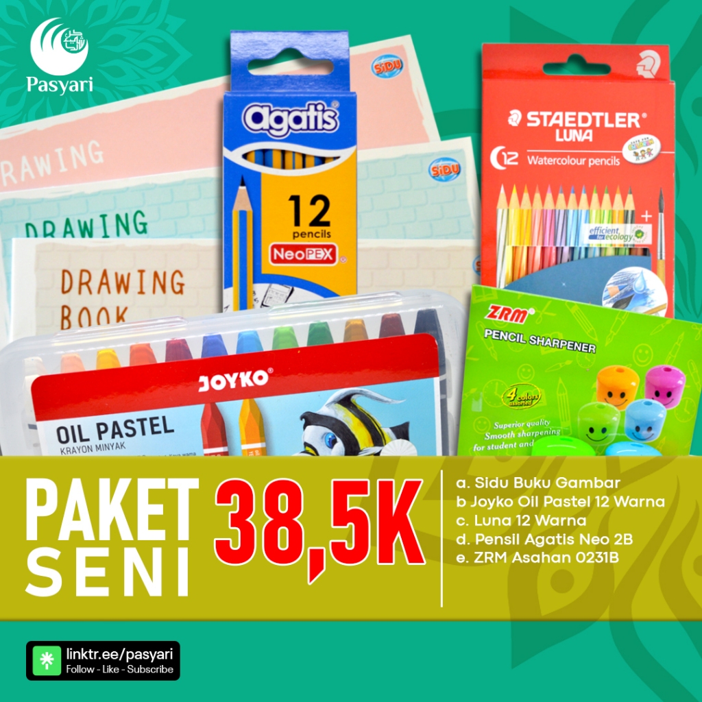 

PAKET HEMAT / PAKET SENI STATIONERY / CRAYON / BUKU GAMBAR