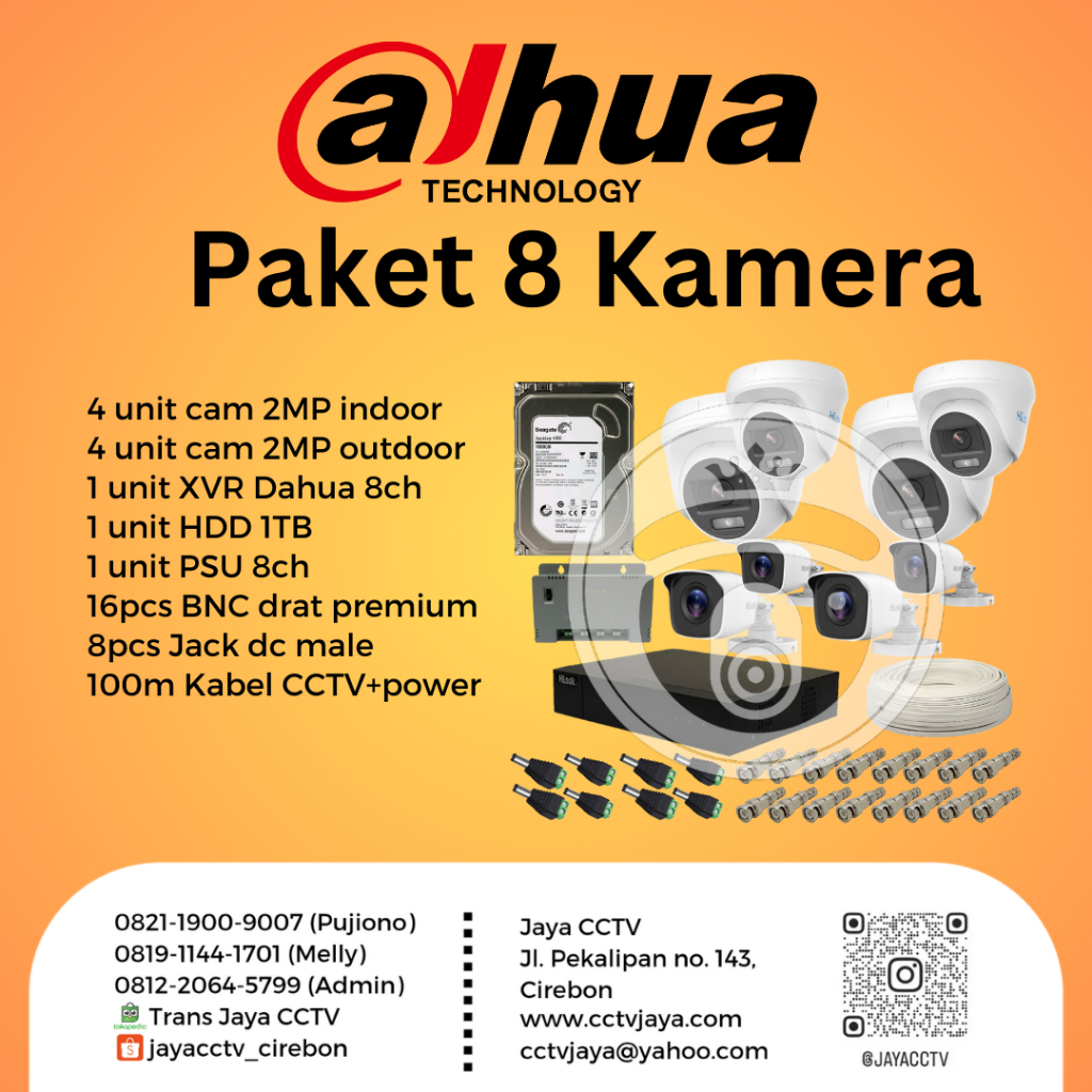 Paket CCTV Dahua 8 Channel