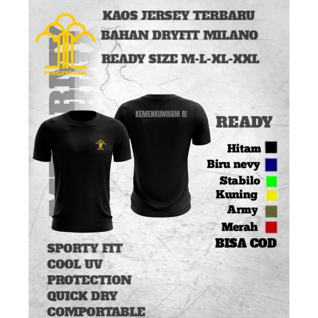 KAOS KEMENKUMHAM TERBARU /KAOS JERSEY KEMENKUMHAM /BAHAN DRYFIT MILANO