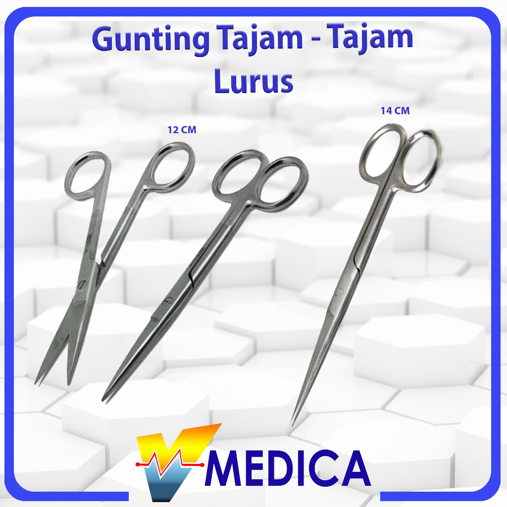 

Gunting Tajam Tajam Lurus ( 12 cm & 14 cm ) / Gunting Kecil Tajam Tajam Lurus / Gunting Operasi