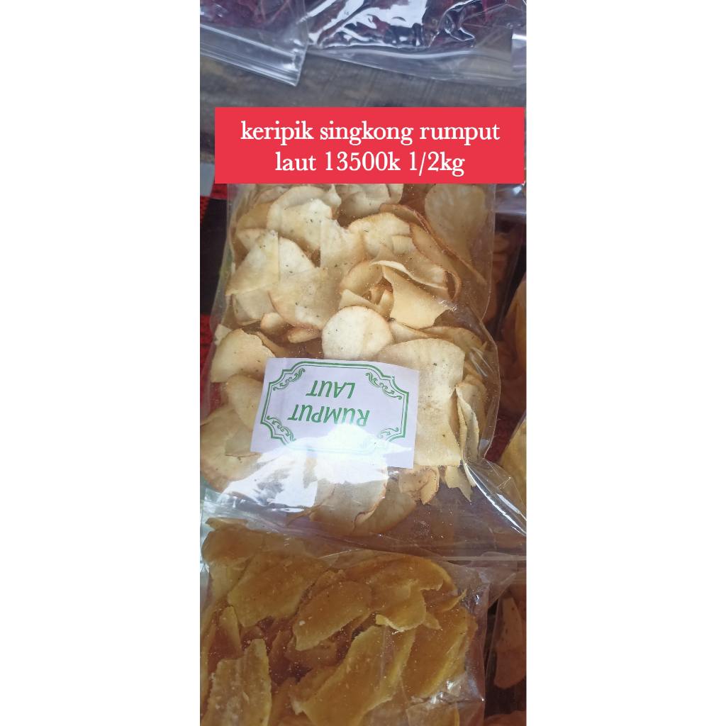 

Keripik Singkong Rasa Rumput Laut Gurih - Cemilan Renyah Sehat 500 gram 1/2 kg gratis ongkir