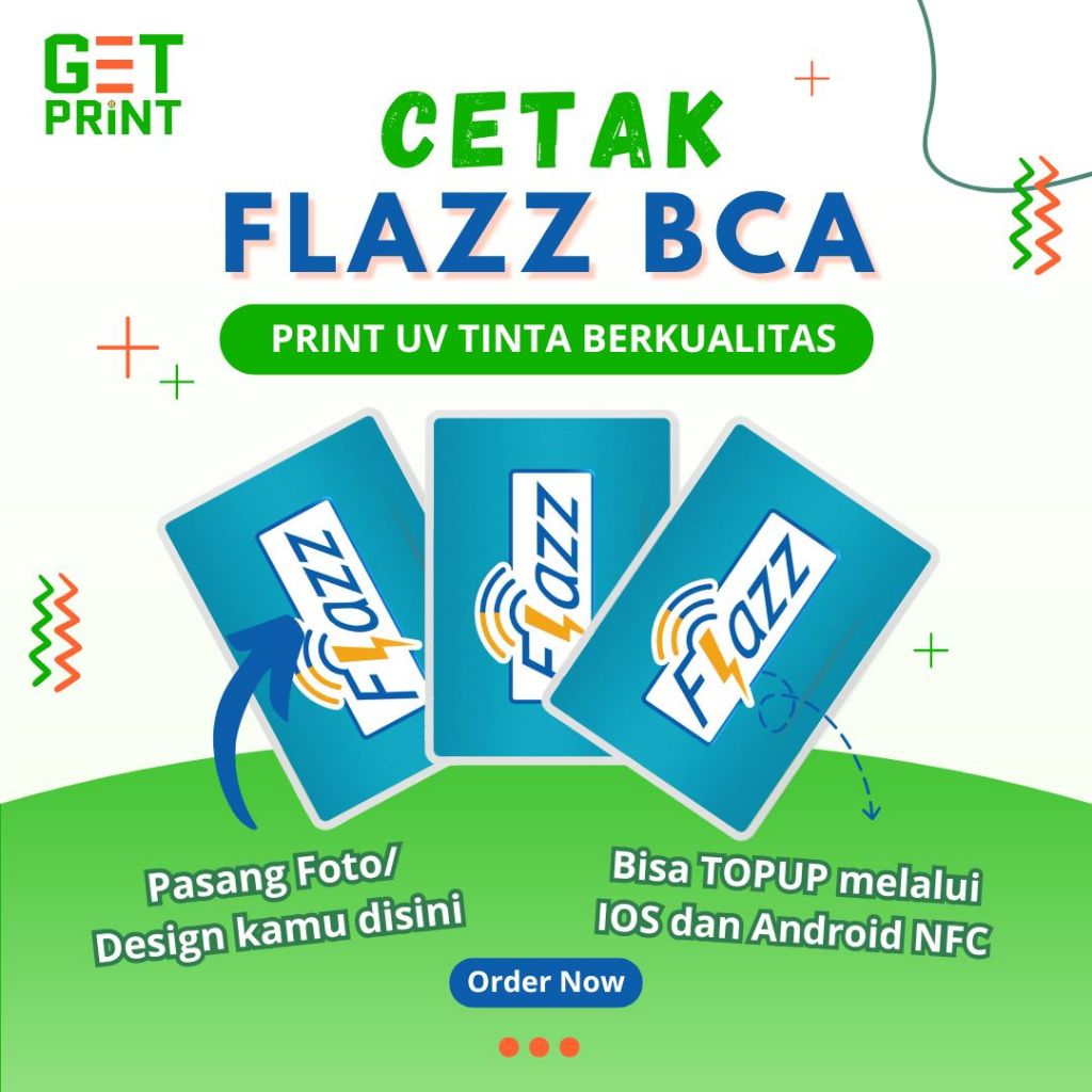 Custom PRINT UV  FLAZZ BCA 1sisi / 2 sisi Gen 2
