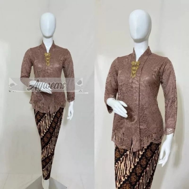 Aywears- Set Kebaya Kartini Modern / kebaya kartini / Kebaya Kartini bru
