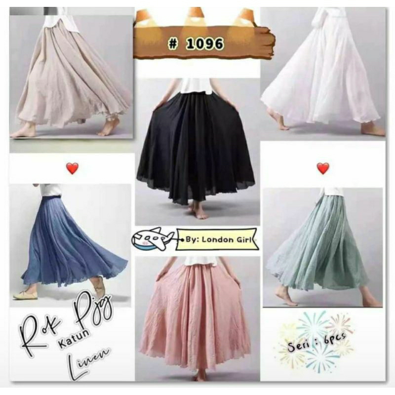 Rok katun linen import