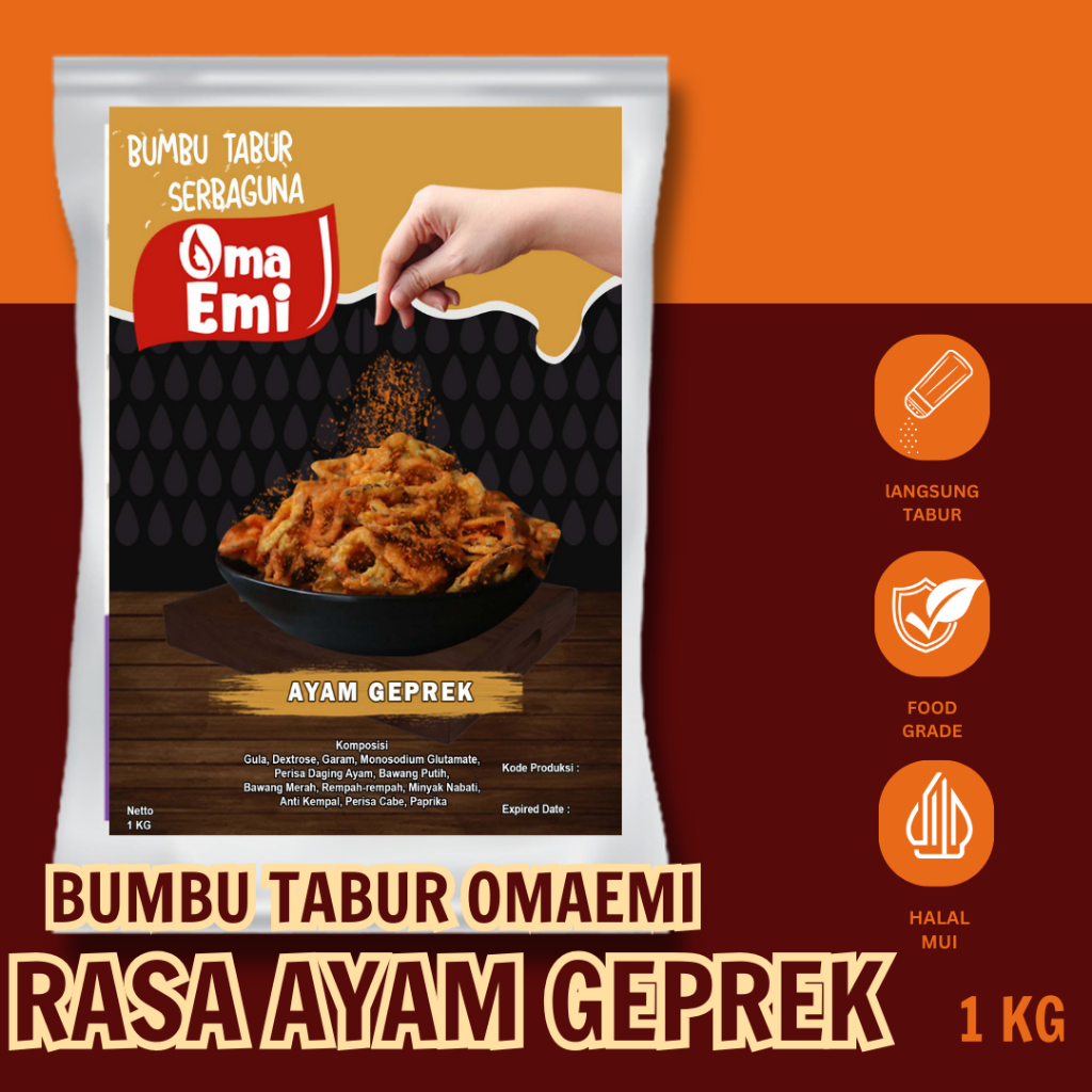 

BUMBU TABUR AYAM GEPREK 1 KG