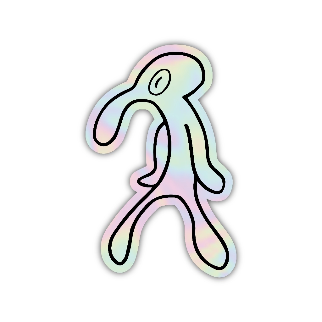 

Z240 sticker squidward, stiker hologram satuan