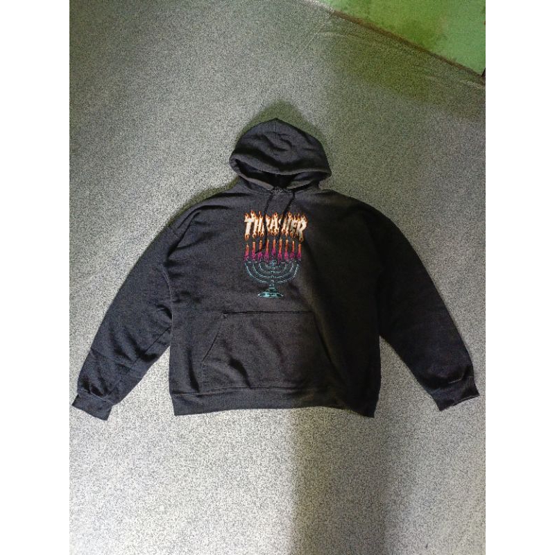 Hoodie Thrasher Menorah Black Second / Bekas
