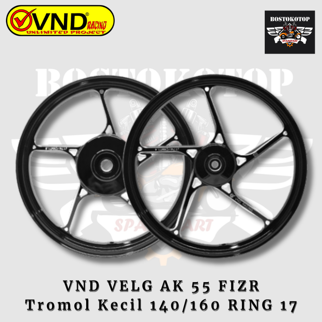VND Velg Racing Enkei AK 55 Ukuran 140 160 Ring 17 FIZR F1ZR  Vega Crypton Alfa Sigma Tromol Kecil S