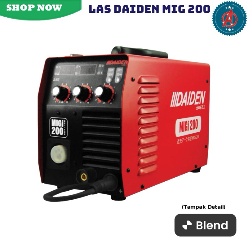 Mesin Las Inverter Daiden MIGI200/ MIG200/ MIG200 Tanpa Gas